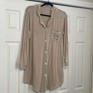 Bridesmaid button down pajama gown